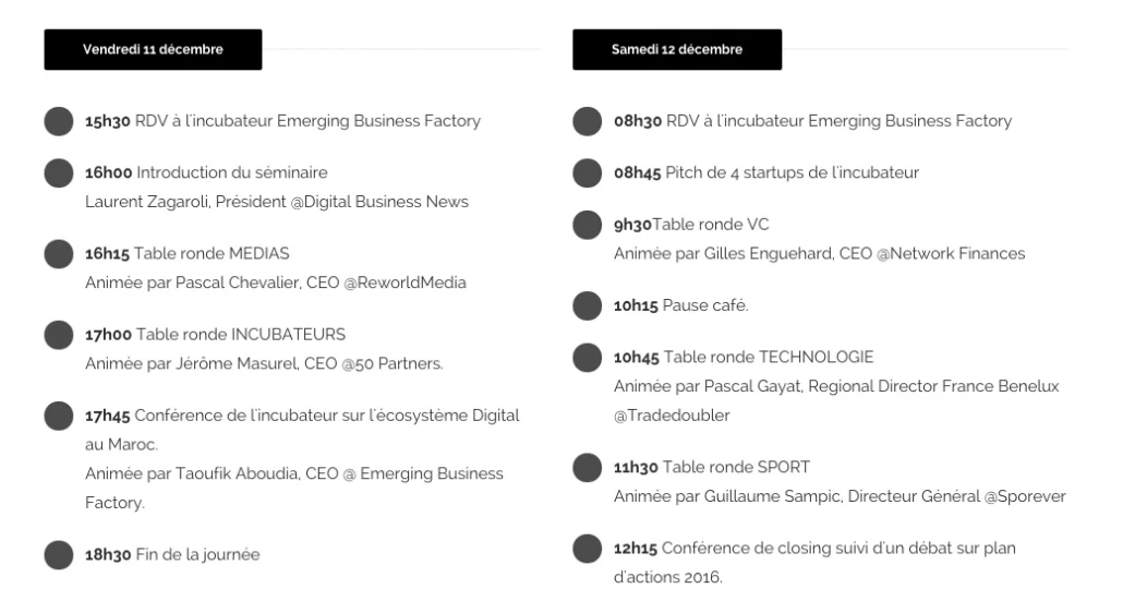 La CEO's Convention à l'occasion de l'ouverture de l'Emerging Business Factory 4 Agenda CEO Convention