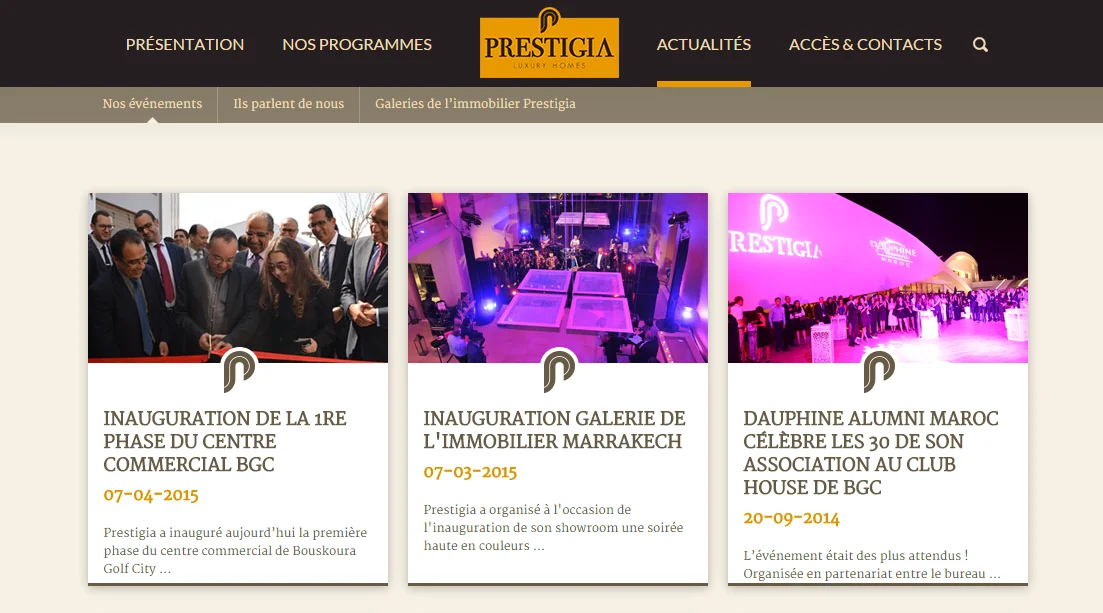 prestigia-website
