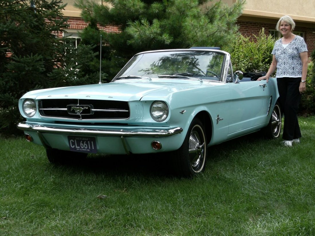 Gail_Wise_with_her_restored_Mustang